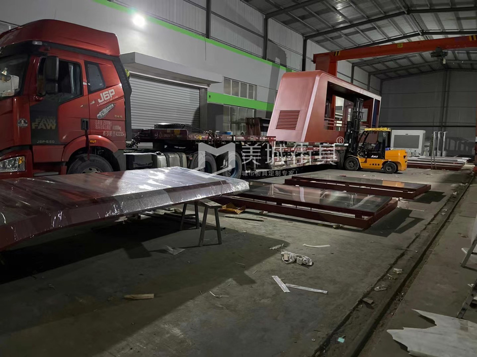 2022.10.6美城街具供應(yīng)忻州第二車、第三車候車亭發(fā)貨記錄